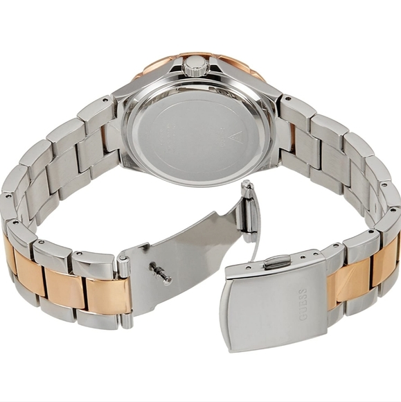 Guess Women's Mini Prism Two-toned Silver Gold Watch, W15072L2 - Picture 2 of 16